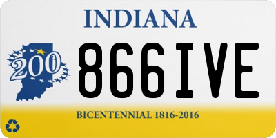 IN license plate 866IVE