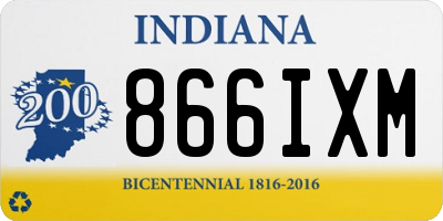 IN license plate 866IXM