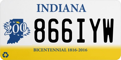 IN license plate 866IYW