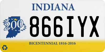 IN license plate 866IYX