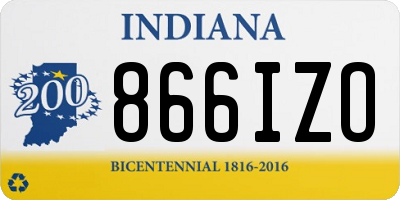 IN license plate 866IZO
