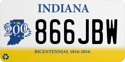 IN license plate 866JBW