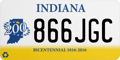 IN license plate 866JGC