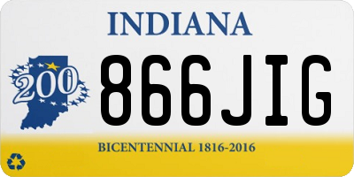 IN license plate 866JIG
