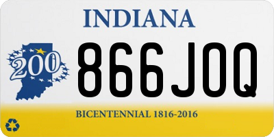 IN license plate 866JOQ