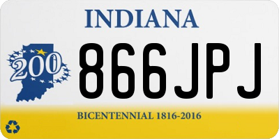 IN license plate 866JPJ