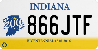 IN license plate 866JTF