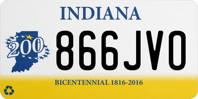 IN license plate 866JVO
