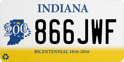 IN license plate 866JWF