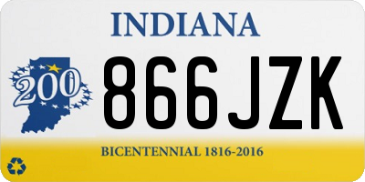 IN license plate 866JZK