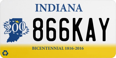 IN license plate 866KAY