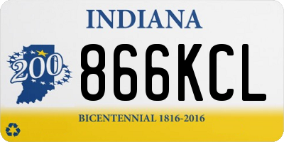 IN license plate 866KCL