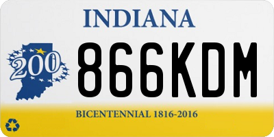 IN license plate 866KDM
