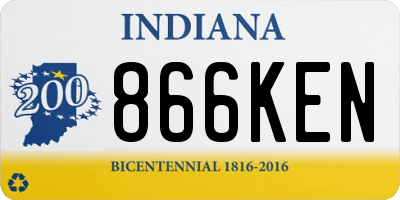 IN license plate 866KEN