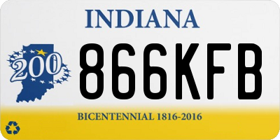 IN license plate 866KFB