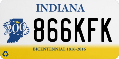 IN license plate 866KFK