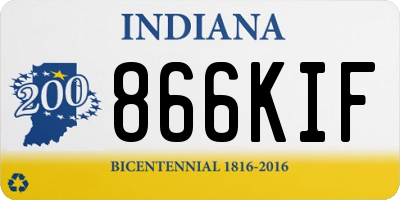 IN license plate 866KIF