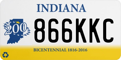 IN license plate 866KKC