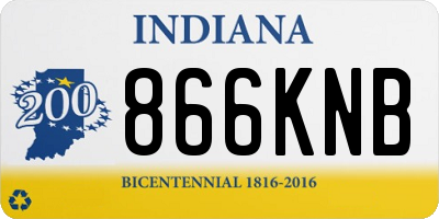 IN license plate 866KNB