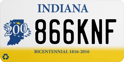 IN license plate 866KNF