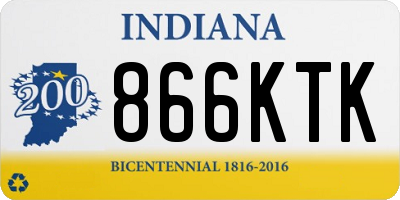 IN license plate 866KTK