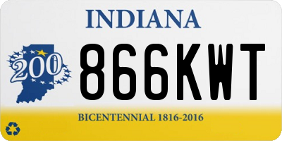 IN license plate 866KWT