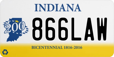 IN license plate 866LAW