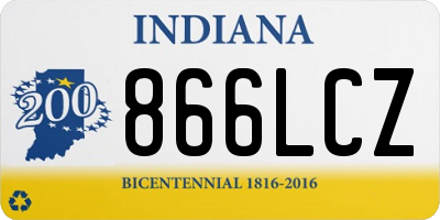IN license plate 866LCZ
