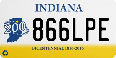 IN license plate 866LPE