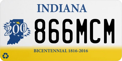 IN license plate 866MCM