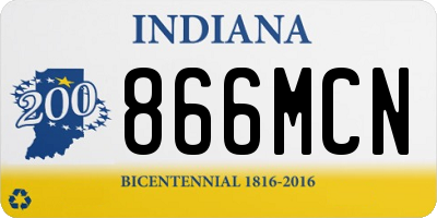 IN license plate 866MCN