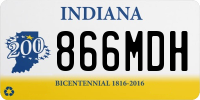 IN license plate 866MDH