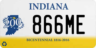 IN license plate 866ME