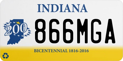 IN license plate 866MGA