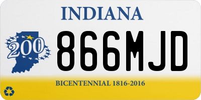 IN license plate 866MJD