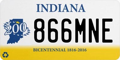 IN license plate 866MNE