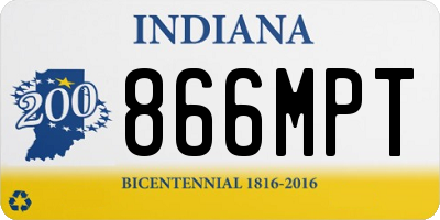 IN license plate 866MPT