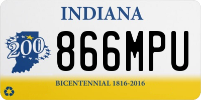 IN license plate 866MPU