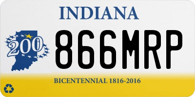 IN license plate 866MRP
