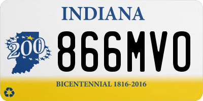 IN license plate 866MVO