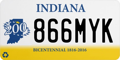 IN license plate 866MYK