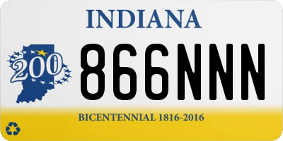 IN license plate 866NNN