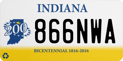 IN license plate 866NWA