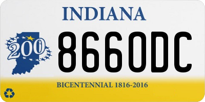 IN license plate 866ODC