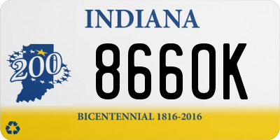 IN license plate 866OK