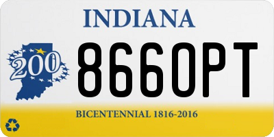 IN license plate 866OPT