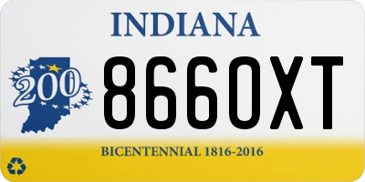 IN license plate 866OXT