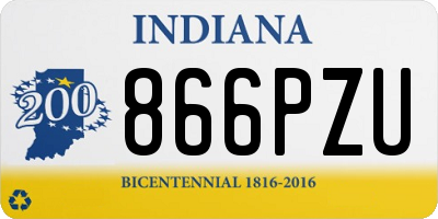 IN license plate 866PZU