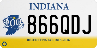 IN license plate 866QDJ