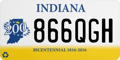 IN license plate 866QGH